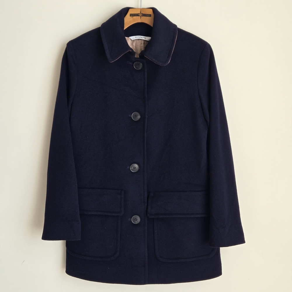 Fleurette Navy Blue Coat
